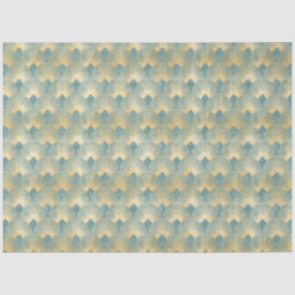 Papel De Seda Belo padrão do ventilador, ouro teórico, padrão Ar