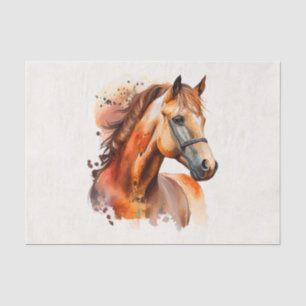 Papel De Seda Belo Retrato de Cavalo de Sorrel