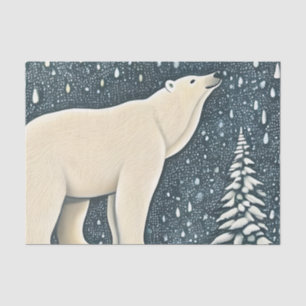 Papel De Seda Belo Urso Polar Ártico