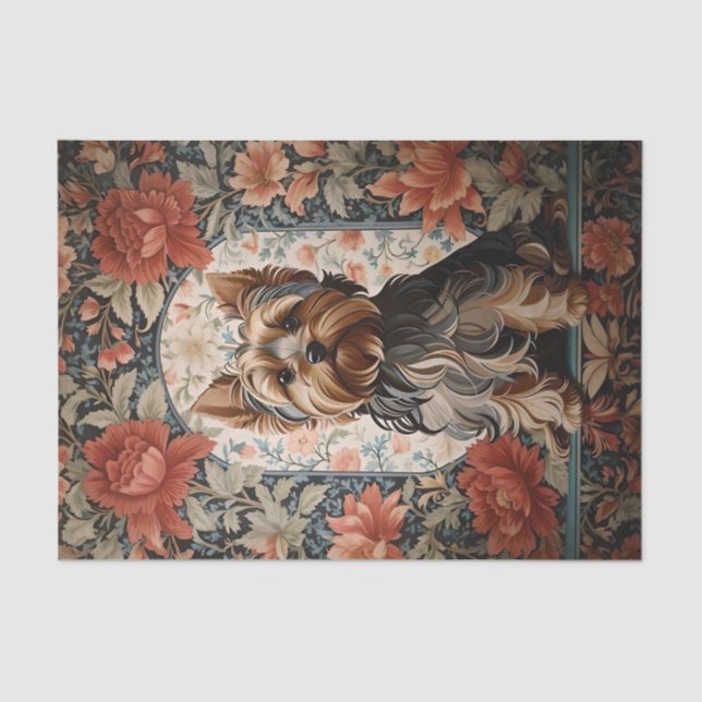 Papel De Seda Belo Yorkie | Yorkshire Terrier Portrait (Frente )