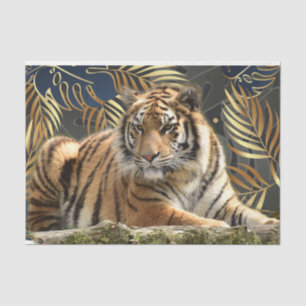 Papel De Seda Bengal Tiger - Desnupage Tropical Palm