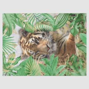 Papel De Seda Bengal Tiger - Desnupage Tropical Palm