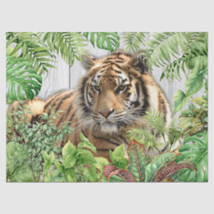 Papel De Seda Bengal Tiger - Desnupage Tropical Palm