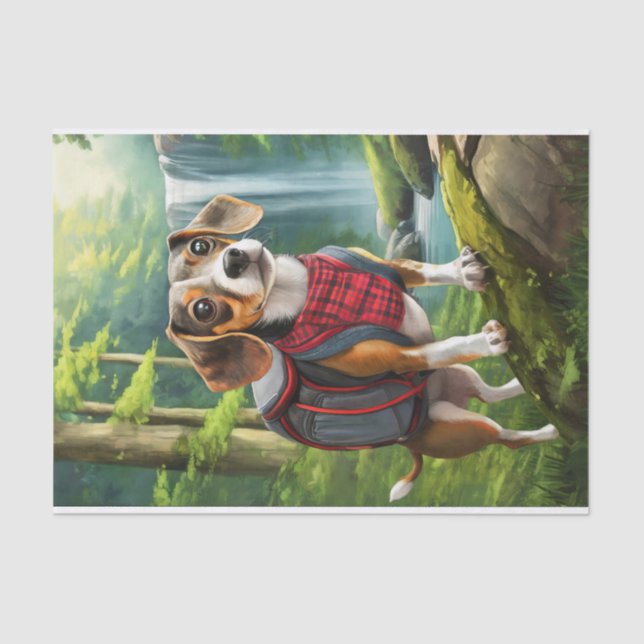 Papel De Seda Bentley Explora, Beagle caminhando na Natureza (Frente )