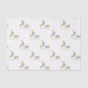Papel De Seda Berna de Arco Chinoiserie Azul de Watercolor Chris