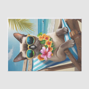Papel De Seda Bernard Surf & Sand, Gato Siames Beachy