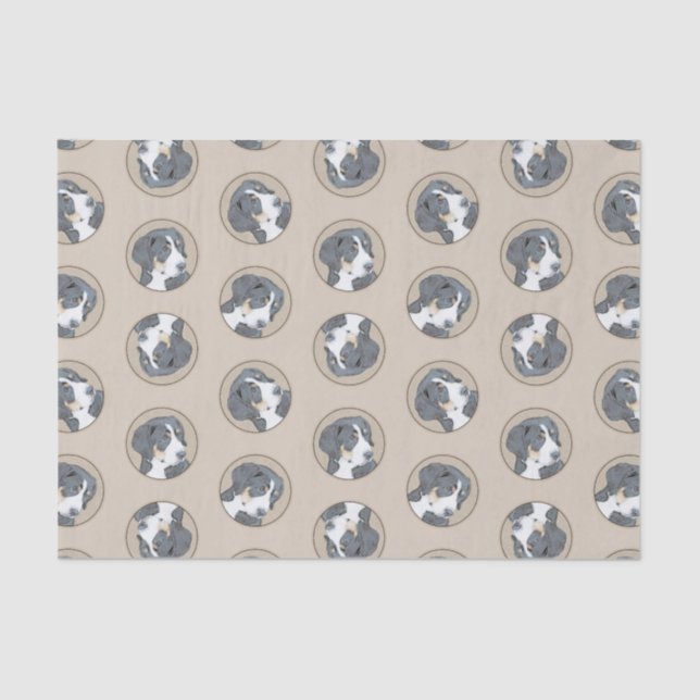 Papel De Seda Bernese Mountain Dog Puppy Pintura Pet Art (Frente )