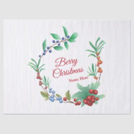 Papel De Seda Berry Christmas Wreath