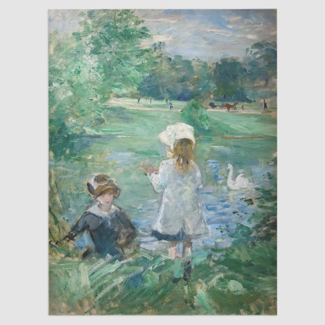 Papel De Seda Berthe Morisot - Ao lado de um lago (Criador carregado)
