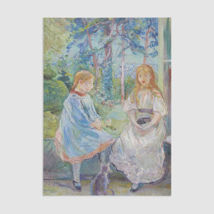 Papel De Seda Berthe Morisot - Jovens Meninas à Janela