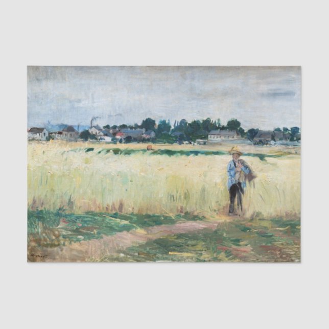 Papel De Seda Berthe Morisot - No Campo de Trigo em Gennevillier (Frente )