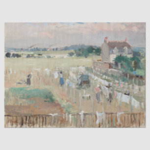 Papel De Seda Berthe Morisot - Prendendo a roupa seca para secar