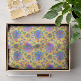 Papel De Seda Besourinhos Entre as Flores em um Dia de Meados de