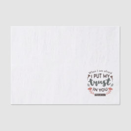 Papel De Seda Bíblia Floral Verse Art 'Eu ponho minha confiança 