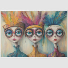 Papel De Seda Bibliotecários das Escolas Whimsical Decoupage