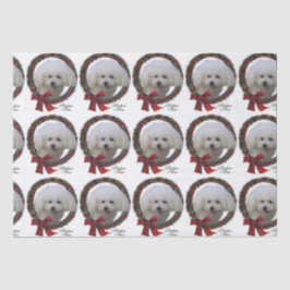 Papel De Seda Bichon Frise Christmas