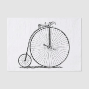Papel De Seda Bicicleta de Roda Alta Penny Farthing