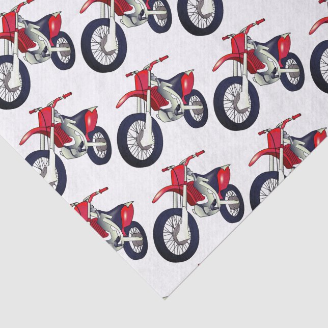 Papel De Seda Bicicleta de terra vermelha motocicleta cor person (Detalhes)