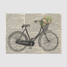 Papel De Seda Bicicleta de Vintage com Desanexação Retroativa de
