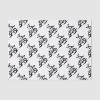 Papel De Seda Bicicleta e cavaleiro simples de Motorcross