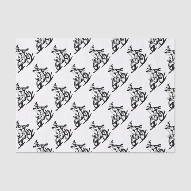 Papel De Seda Bicicleta e cavaleiro simples de Motorcross (Frente )