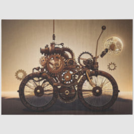 Papel De Seda Bicicleta Steampunk com engrenagens