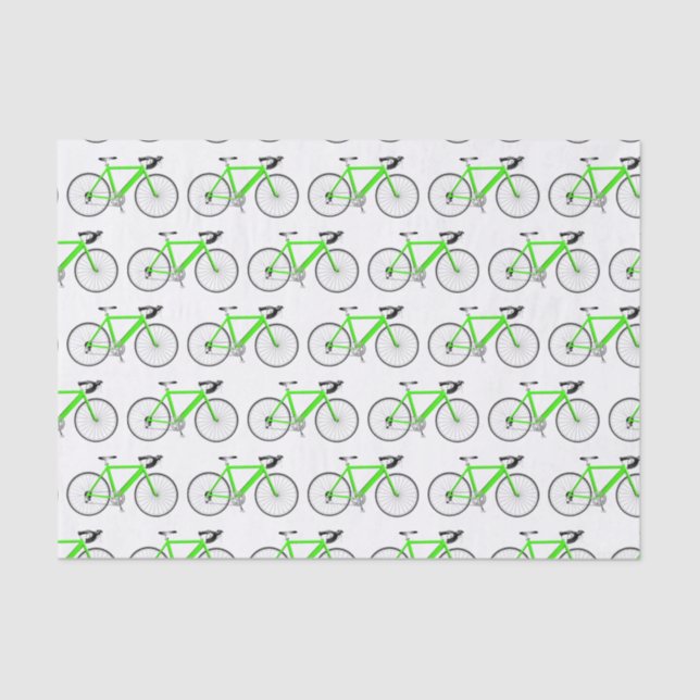 Papel De Seda Bicicleta Verde sobre o Livro Branco (Frente )