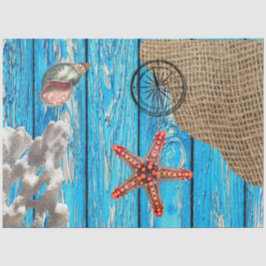Papel De Seda Bico-estrelado de madeira azul-russo