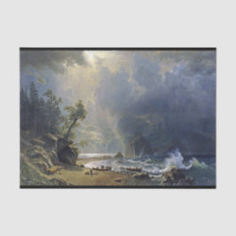 Papel De Seda Bierstadt Puget Sound Coast Painting