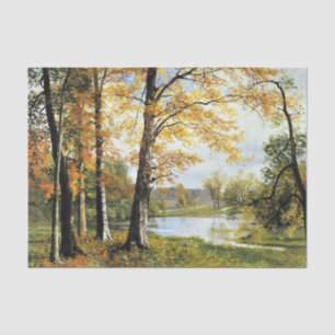 Papel De Seda Bierstadt - Um lago silencioso 