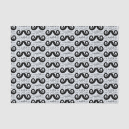 Papel De Seda Bigode Azul Cinza Preto Humor Engraçado Eu