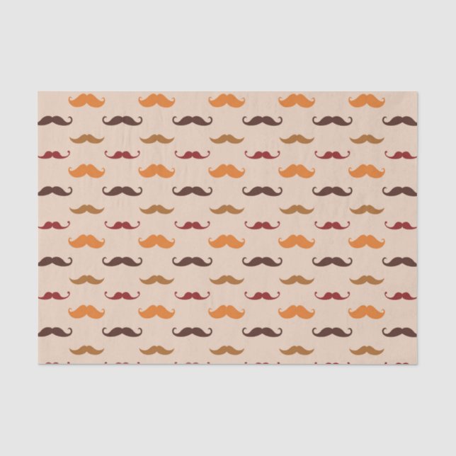 Papel De Seda Bigodes Coloridos   (Frente )