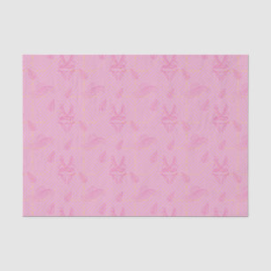Papel De Seda Biquíni Rosa e Chapéu (Design 34 Série Rosa)