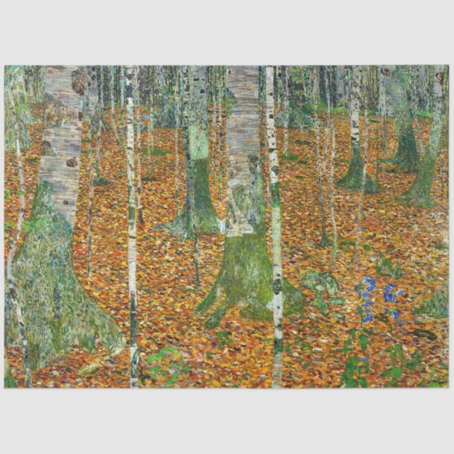 Papel De Seda Birch Forest by Gustav Klimt (Frente )