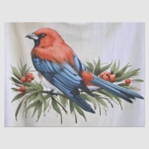 Papel De Seda Bird e Holly Natal Foliday Wrap