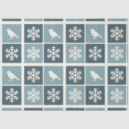 Papel De Seda  Birds & Snowflakes Christmas Winter Decoupage