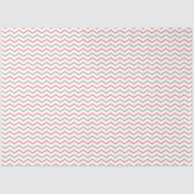 Papel De Seda Birthday Girl Chevron Pattern Tissue Paper (Frente )