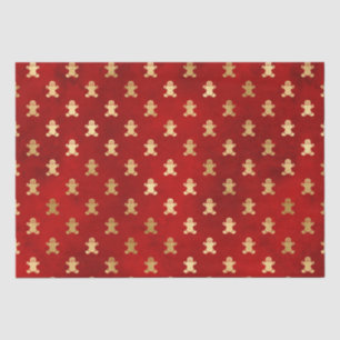 Papel De Seda Biscoito de gengibre vermelho de ouro bonito, eleg