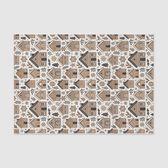 Papel De Seda Biscoito de Pão de Natal (Frente )