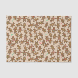 Papel De Seda Biscoitos bonitos dos homens de pão-de-espécie do