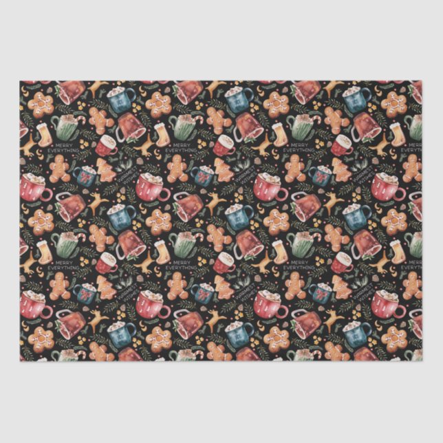 Papel De Seda Biscoitos de chocolate quente (Frente )