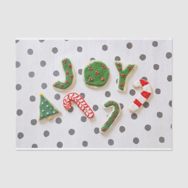 Papel De Seda Biscoitos de Natal alegres (Frente )