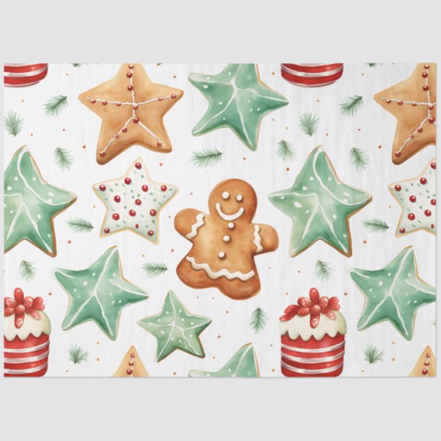 Papel De Seda Biscoitos de Natal Bolos Gingerpão Homens Natal (Frente )