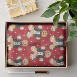 Papel De Seda Biscoitos de pão-de-gengibre no Natal de Tuxedos