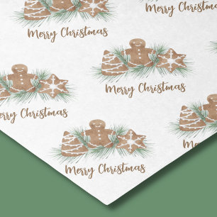 Papel De Seda Biscoitos de Pão-de-Pão Feliz de Natal