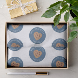 Papel De Seda Biscoitos Sinos de Casamento | Chás de Noiva Azuis