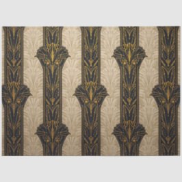 Papel De Seda Black and Gold Pattern Decoupage 