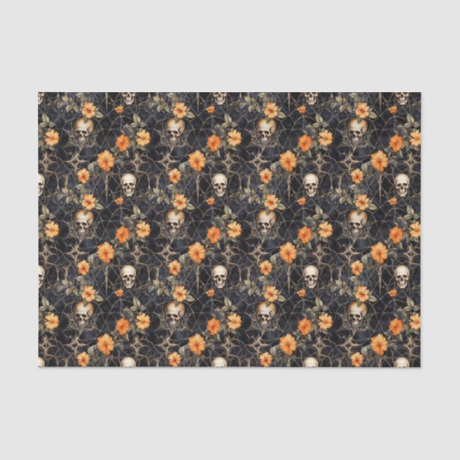 Papel De Seda Black And Orange Halloween (Frente )