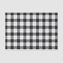 Papel De Seda Black and White Herringbone Tissue Paper