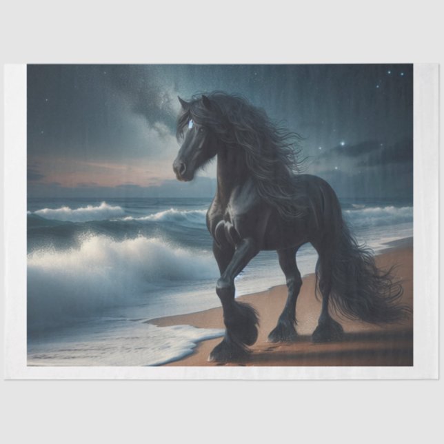 Papel De Seda Black Beach Stallion (Frente )
